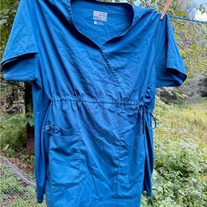 Blue/green TEAL size 2X wonderwink MATERNITY SCRUB TOP